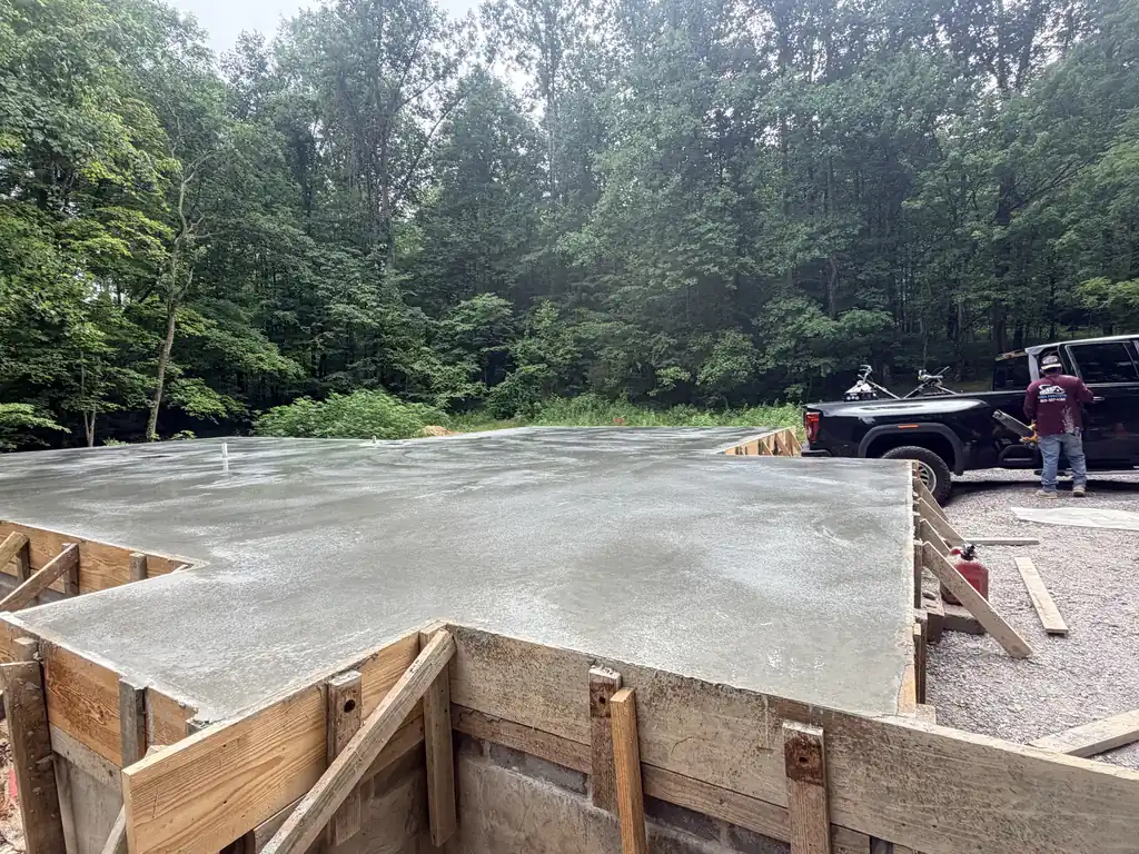 Step 03: forms and reinforcement on a Sosa Concrete job in Knoxville, Tennessee